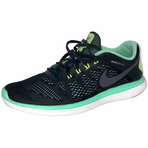 Nike Shoes | Nike Flex 26 Rn Black Metallic Green Sneaker 75 | Poshmark